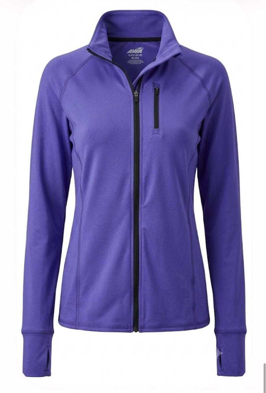 Avia Women's Athletic Full-Zip Performance Jacket with Thumbholes